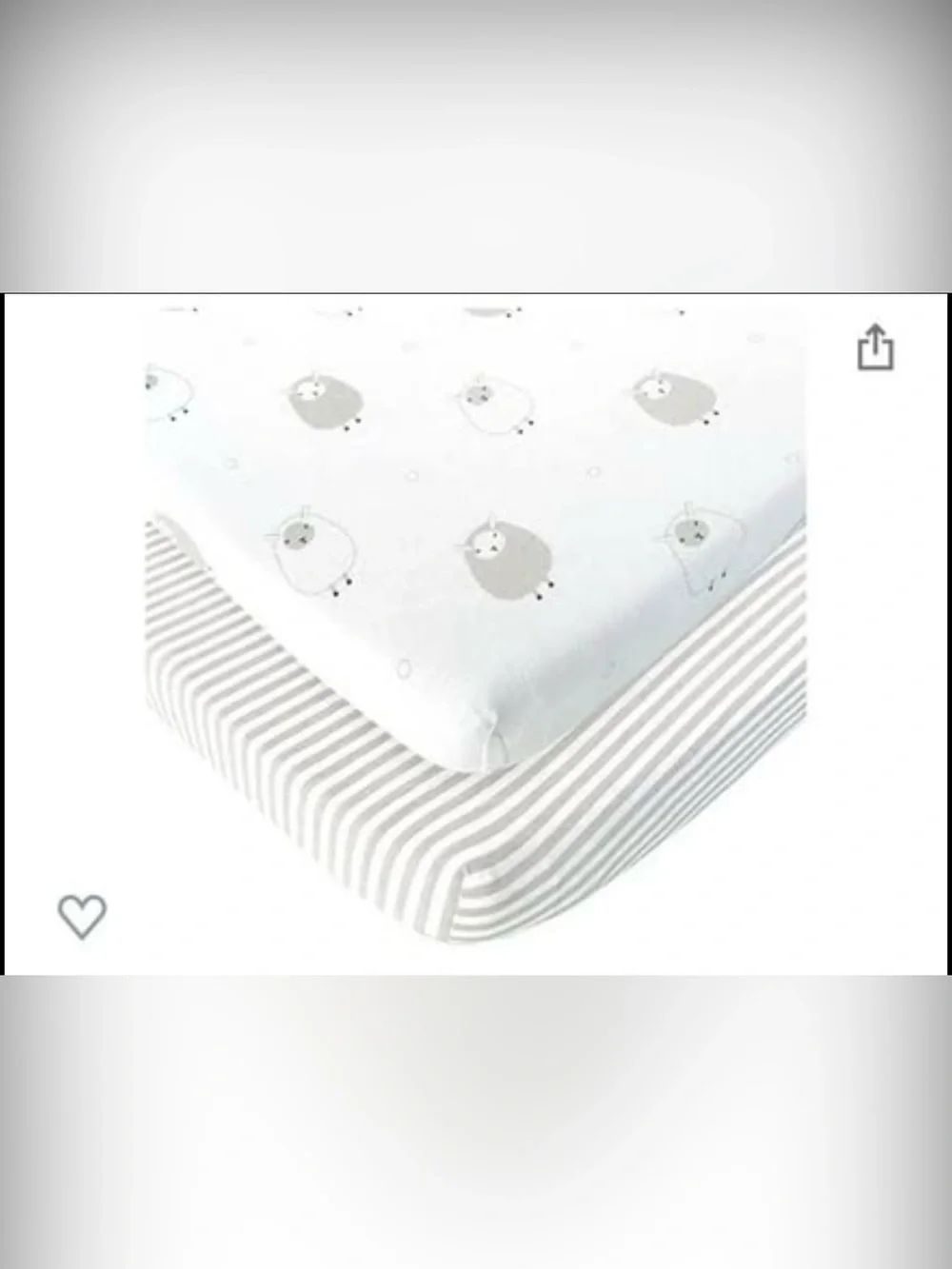 Bassinet Fitted Sheets, Lamb/Stripes